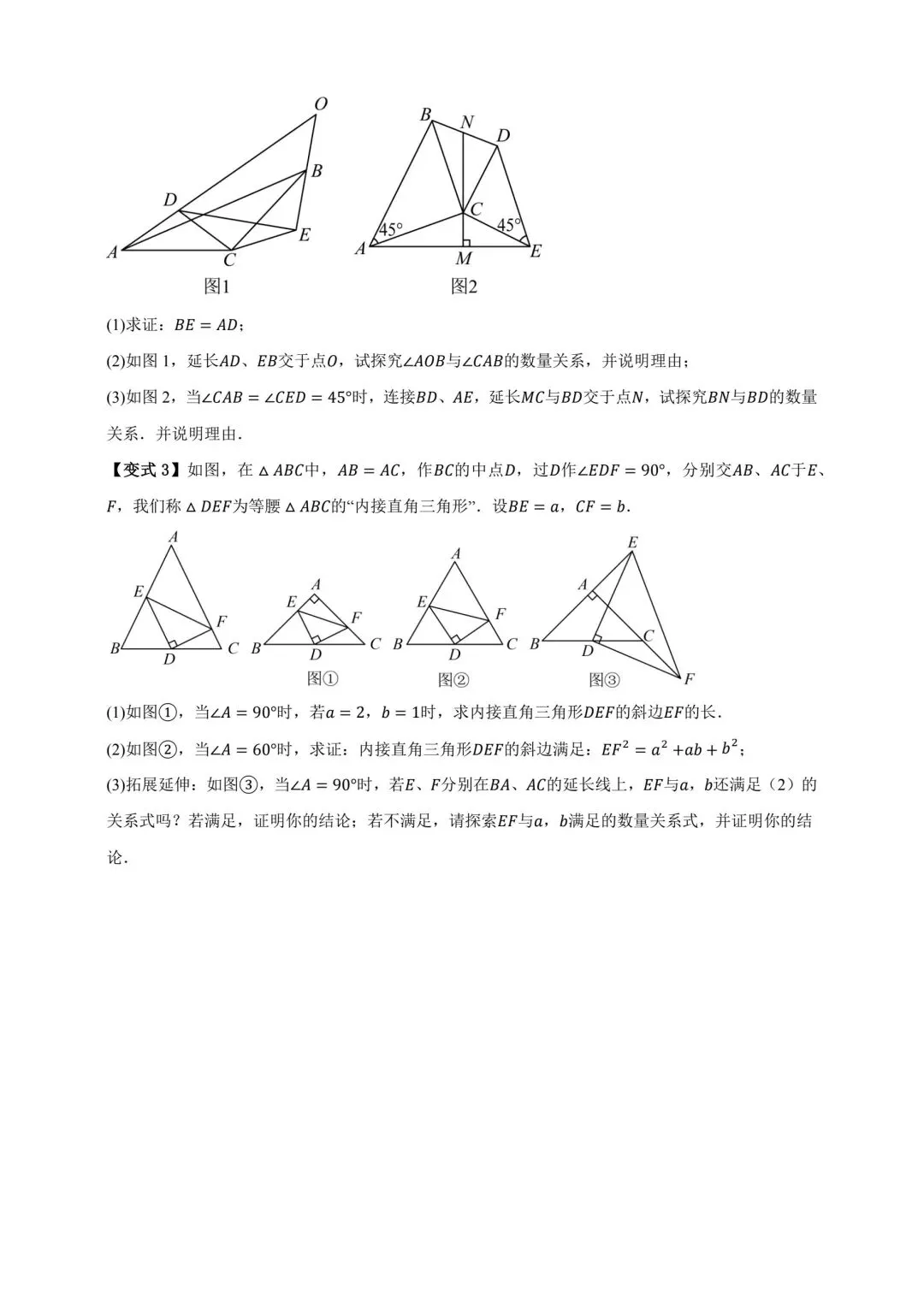 中考数学全等三角形专项复习 第15张
