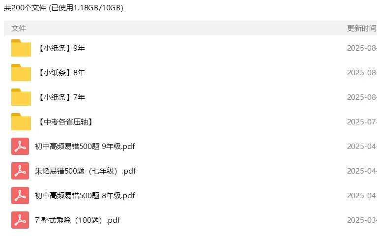 砂砾数学城堡——初中数学试卷1-14馆 第203张