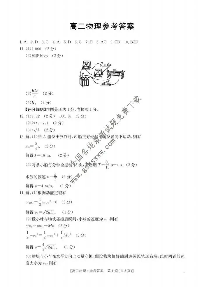 《高中试卷》广东省H7联盟2025-2026学年高二上学期12月大联考物理(含答案) 第8张