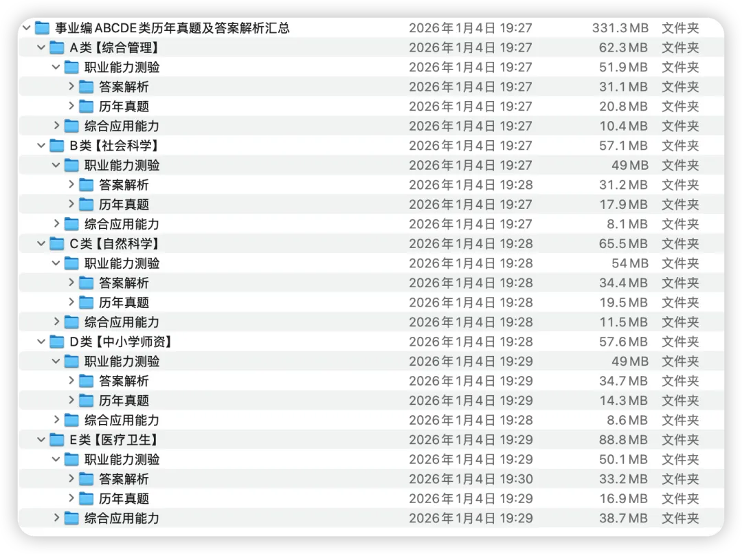 事业编备考资料|ABCDE 类历年真题+答案解析PDF合集汇总(面包资料屋mbdata.site) 第2张