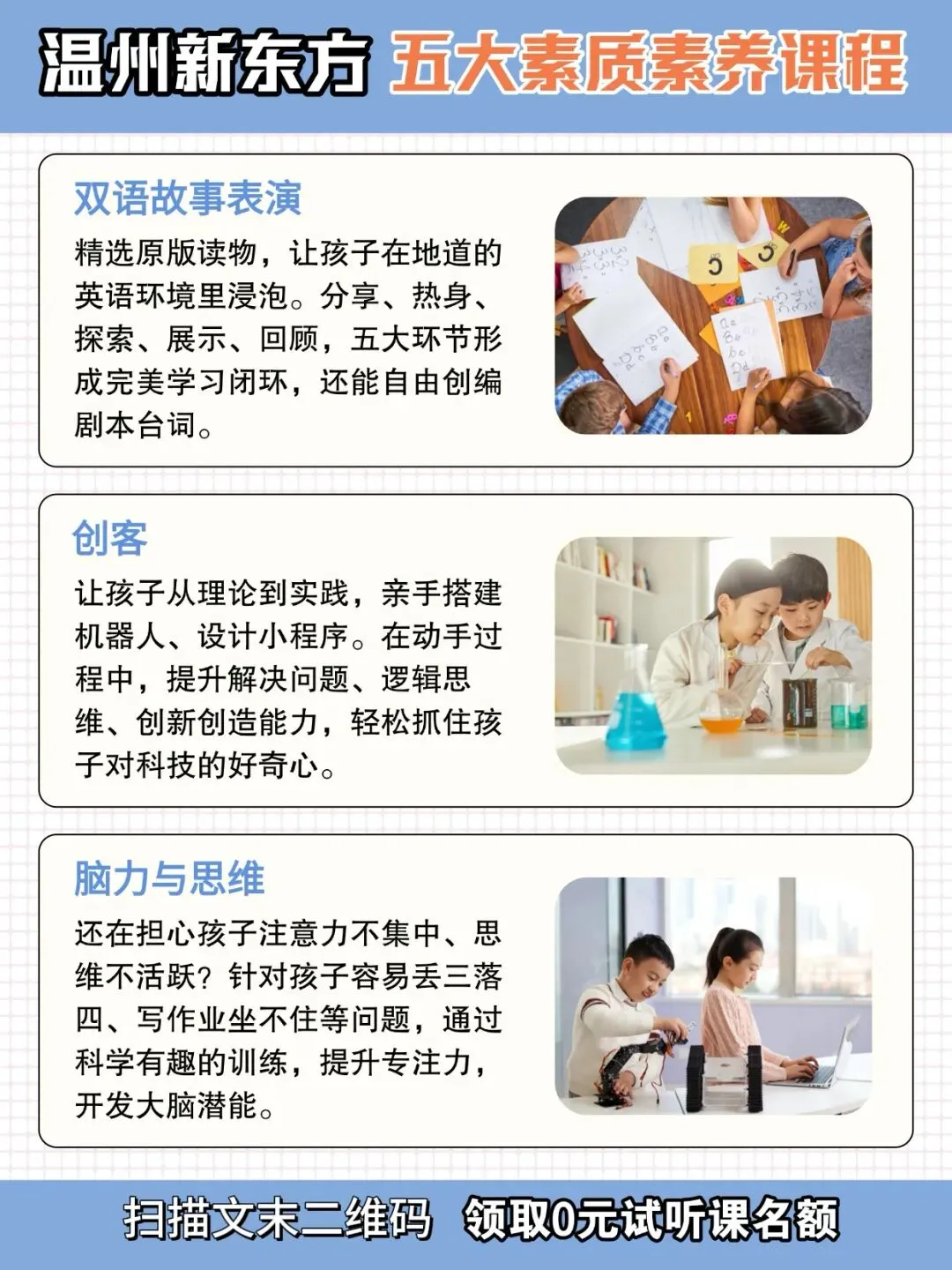 【交百分试卷,赢百分人生】温州新东方5大素质素养课程 第4张