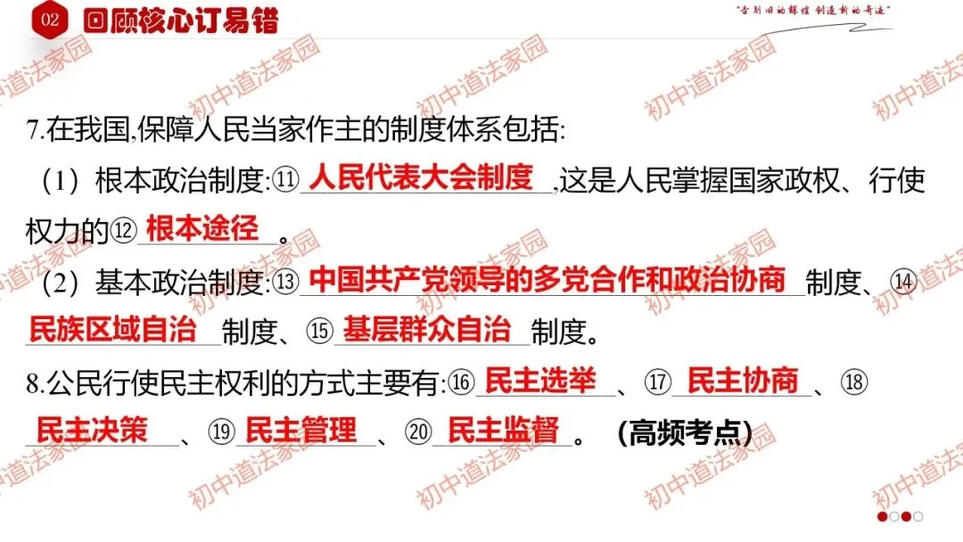 中考政治丨道德与法治一轮复习 专题19 追求民主价值 第17张