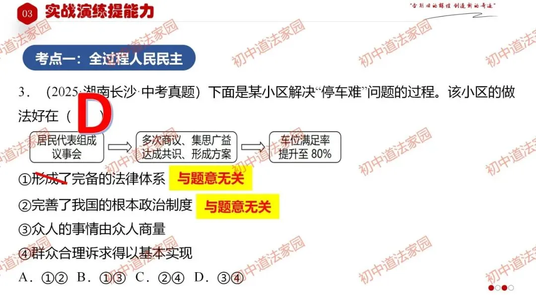 中考政治丨道德与法治一轮复习 专题19 追求民主价值 第25张