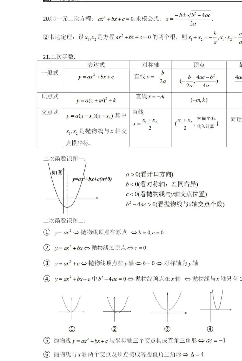 中考数学基础知识及公式大全,初一到初三都使用! 第7张