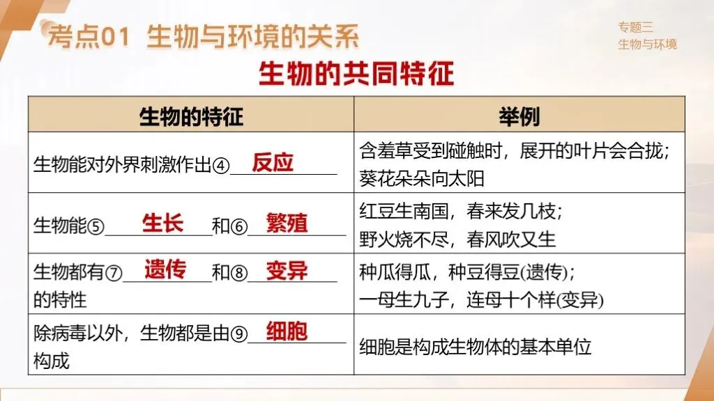 中考生物一轮复习专题3.1《生物与环境》 第22张 中考生物一轮复习专题3.1《生物与环境》 第22张