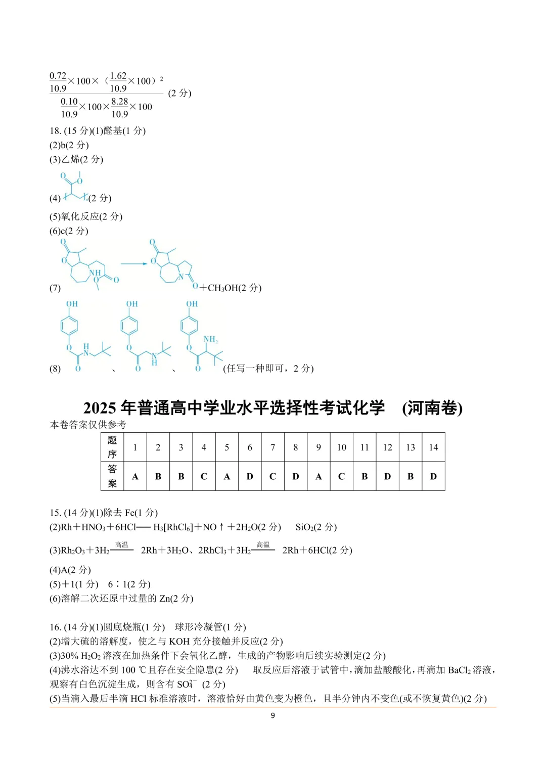 2025-2016年十年高考化学真题汇总(高清矢量图) 第20张