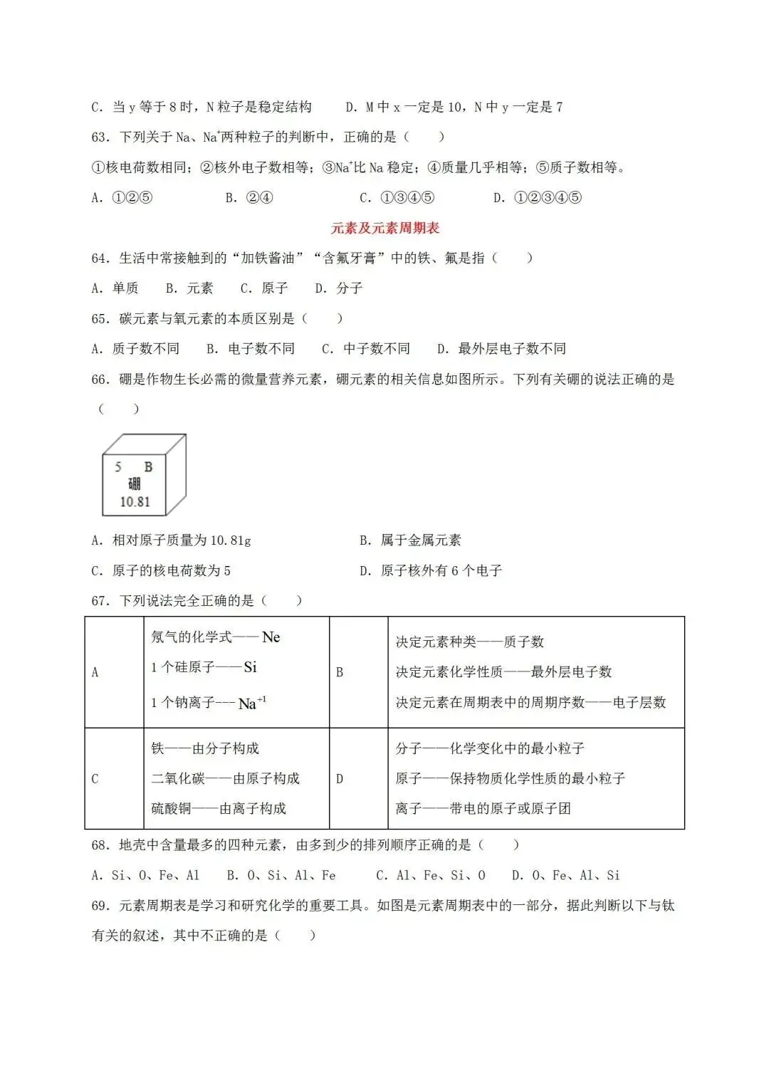 中考化学总复习必杀考点80题(含答案) 第12张