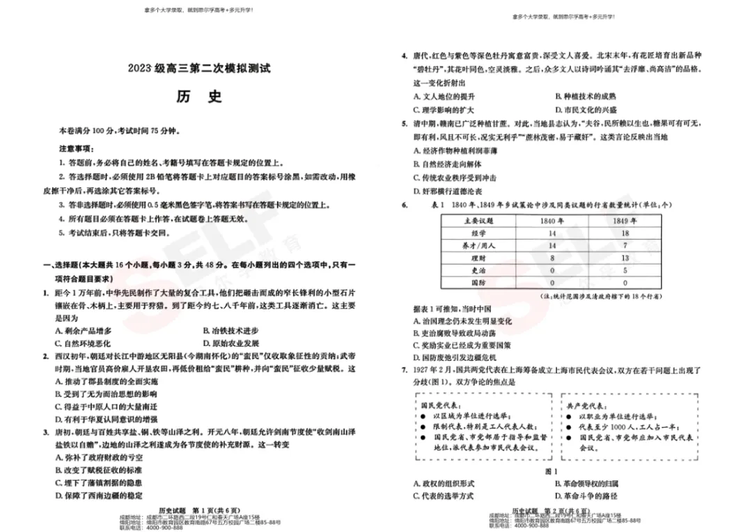 速看!2026届成都二诊各科试卷及部分答案公布 第20张