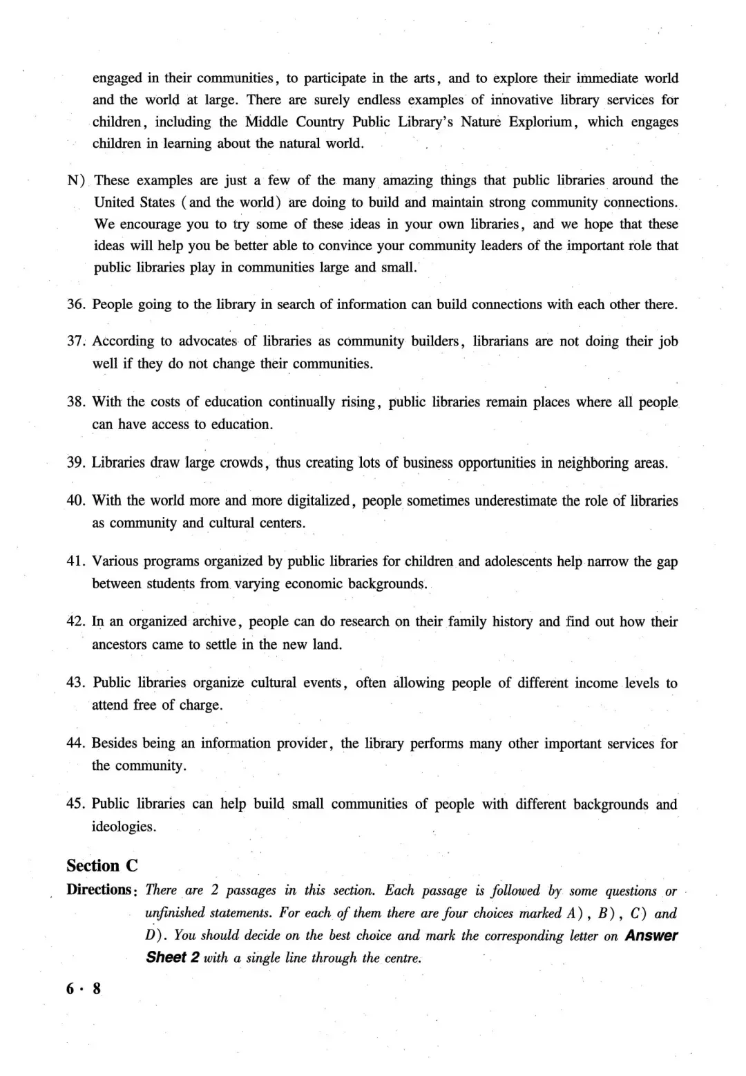 大学英语六级真题六级历年真题及答案解析下载(2015-2025年12月)|电子版PDF|完整版 第10张