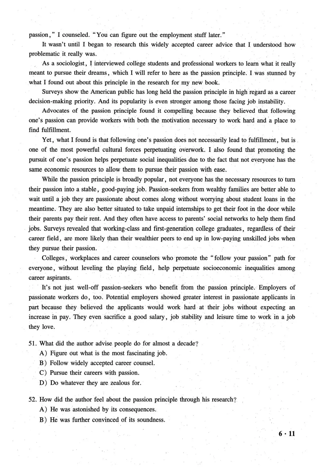 大学英语六级真题六级历年真题及答案解析下载(2015-2025年12月)|电子版PDF|完整版 第13张