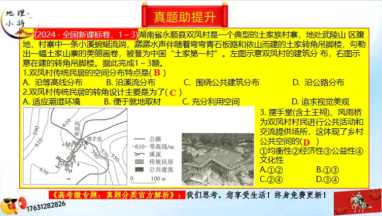 高考微专题《高考真题分类官方解析合集》城镇、乡村区位与空间结构 (选自:城市与自然环境) 第42张
