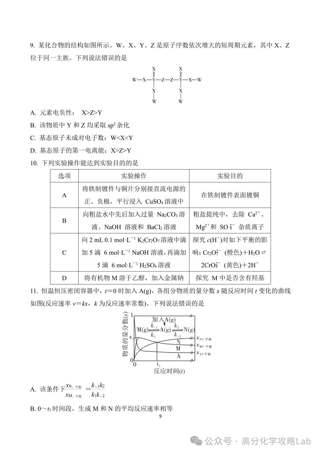 2025-2016年十年高考化学真题汇总高清WORD免费下载 第14张