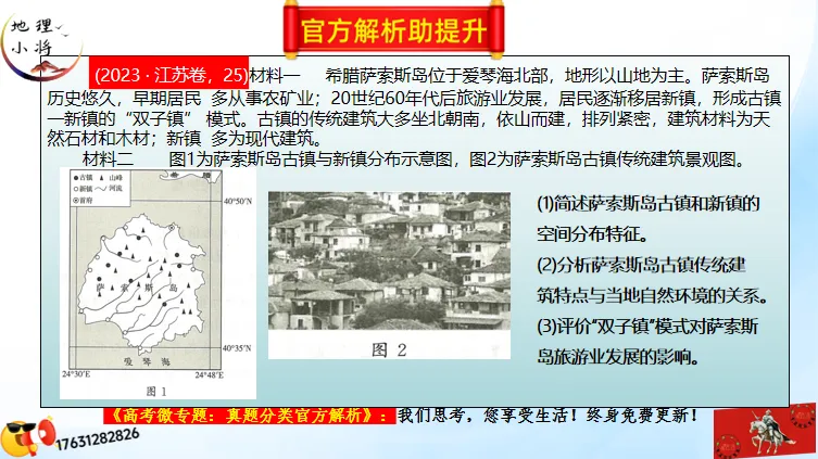 高考微专题《高考真题分类官方解析合集》城镇、乡村区位与空间结构 (选自:城市与自然环境) 第77张