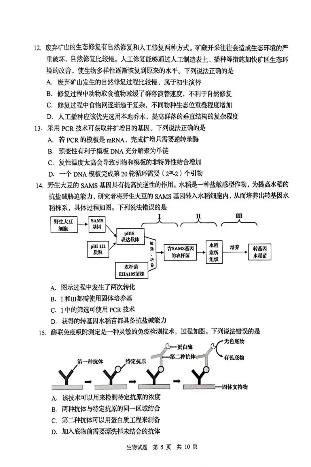 2025年青岛市城阳区中考一模语文、数学、英语、物理、化学、历史、道法、生物、地理真题|高清版 第49张