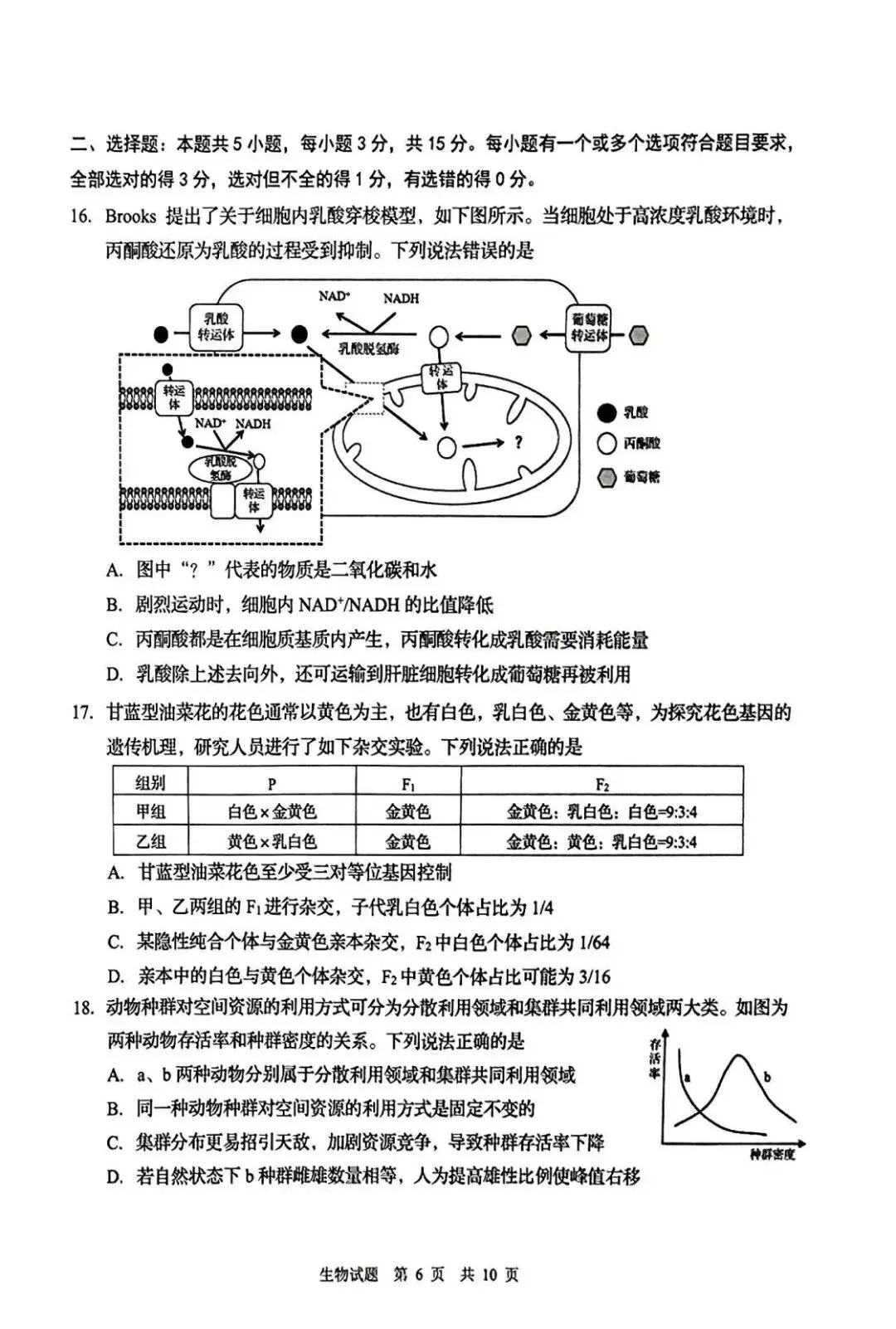 2025年青岛市城阳区中考一模语文、数学、英语、物理、化学、历史、道法、生物、地理真题|高清版 第50张