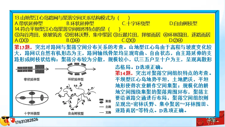 高考微专题《高考真题分类官方解析合集》城镇、乡村区位与空间结构 (选自:城市与自然环境) 第31张