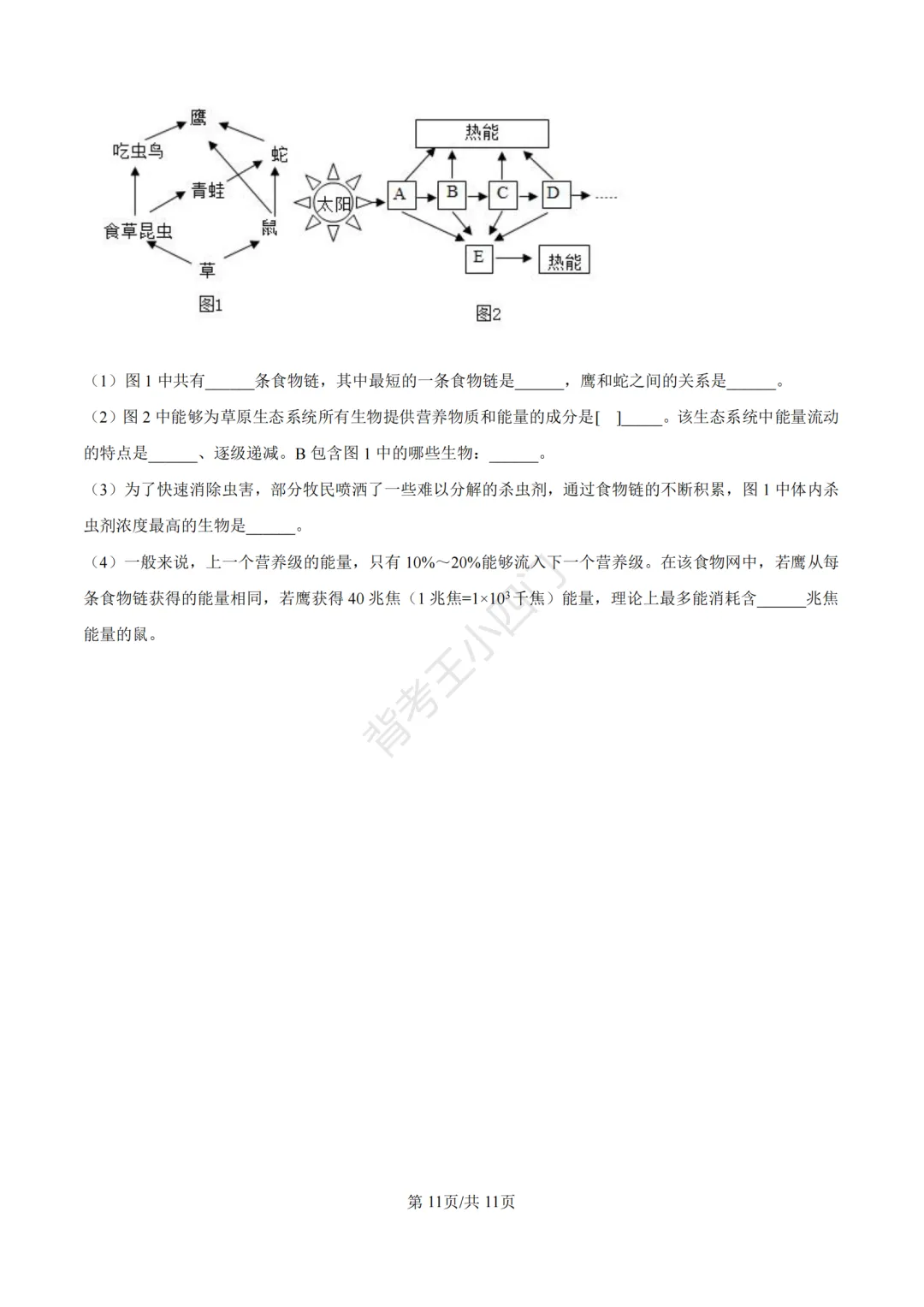 山东省济南市2025年中考小四门真题及答案解析(生物/历史/道法) 第12张