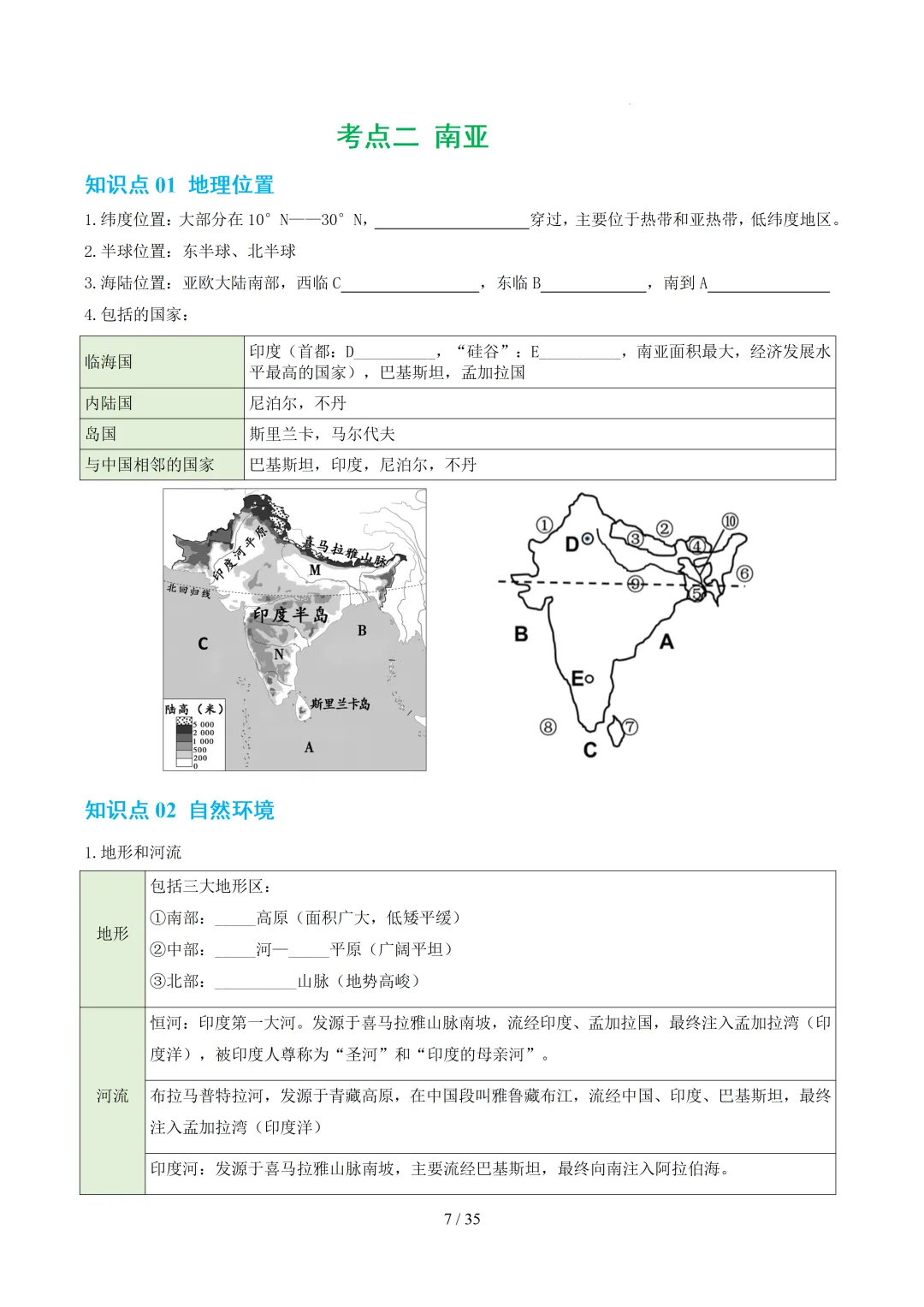 【初中资料】中考地理:《专项复习》专题07认识地区(13大知识点1大技法4大易错点,知识清单)(全国通用)+电子版+抓紧收藏-可下载打印!! 第10张