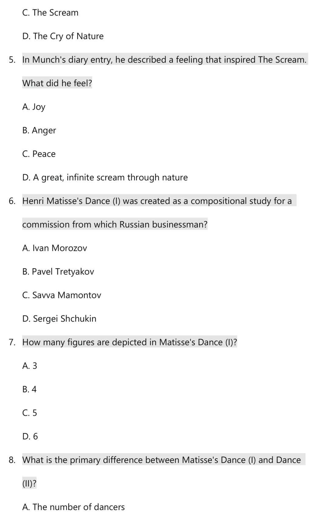 WSC模拟真题:艺术&音乐部分|2026世界学者杯备赛攻略 The World Scholar's Cup 第23张