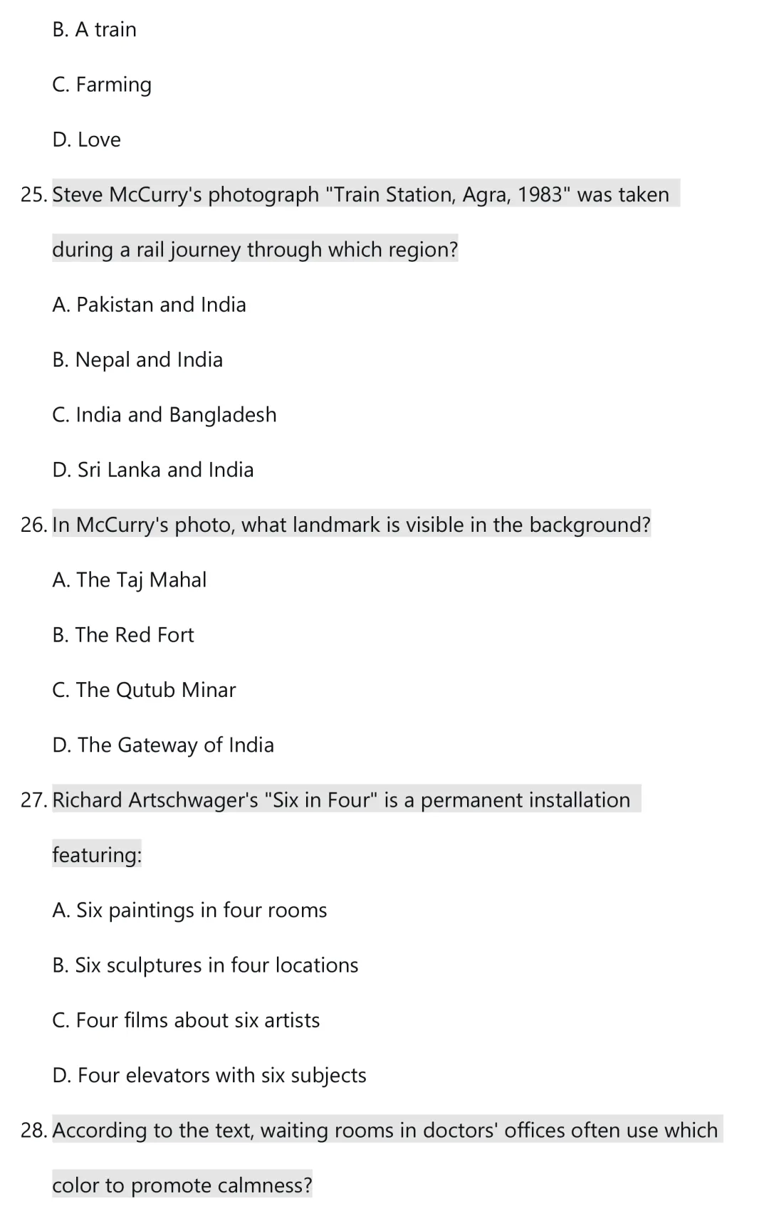 WSC模拟真题:艺术&音乐部分|2026世界学者杯备赛攻略 The World Scholar's Cup 第29张