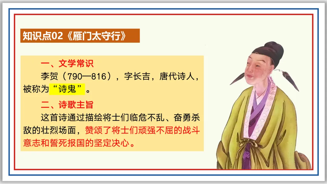 中考古诗词分主题一遍过②:边塞军旅 57张PPT 第19张