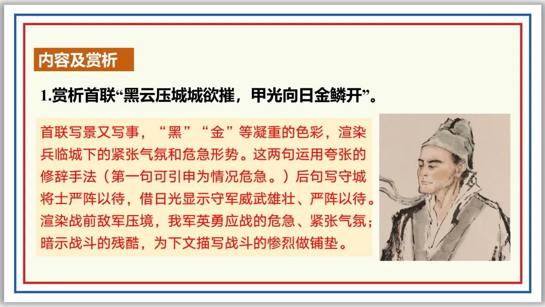 中考古诗词分主题一遍过②:边塞军旅 57张PPT 第20张