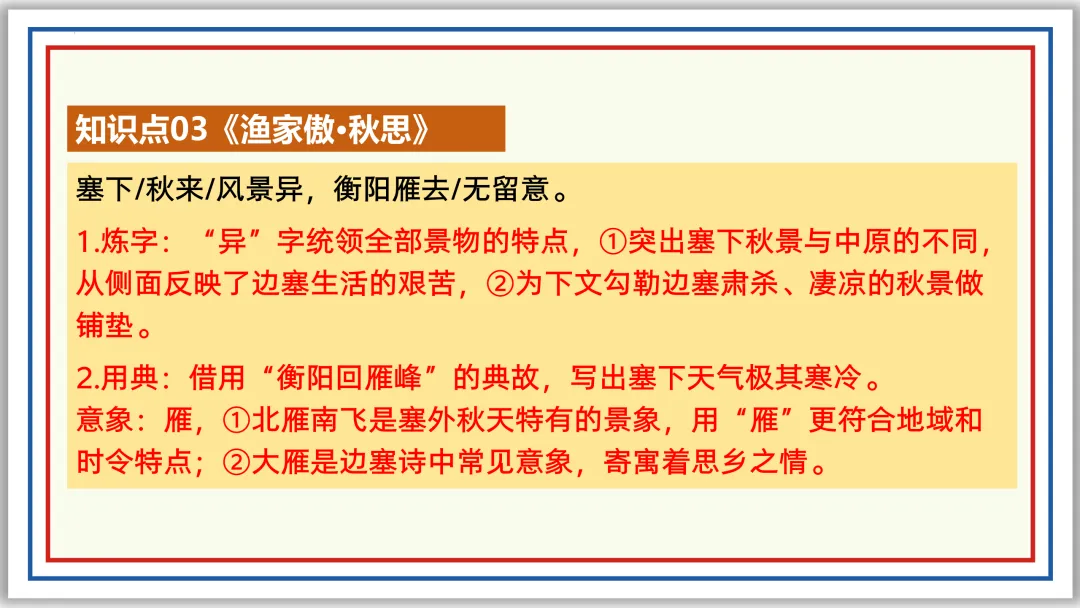 中考古诗词分主题一遍过②:边塞军旅 57张PPT 第27张