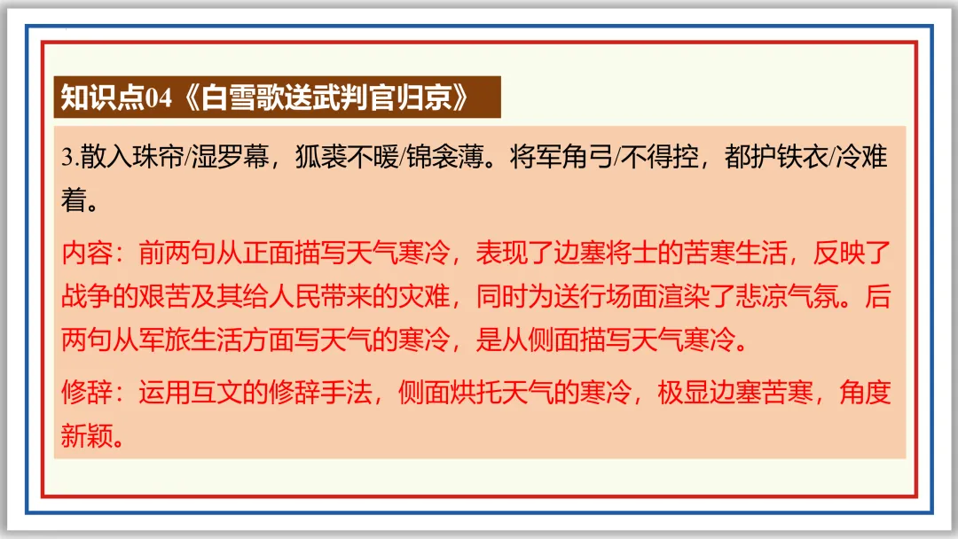 中考古诗词分主题一遍过②:边塞军旅 57张PPT 第36张
