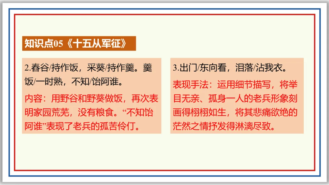 中考古诗词分主题一遍过②:边塞军旅 57张PPT 第41张