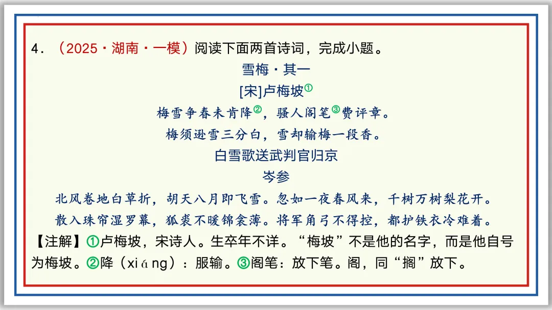 中考古诗词分主题一遍过②:边塞军旅 57张PPT 第56张