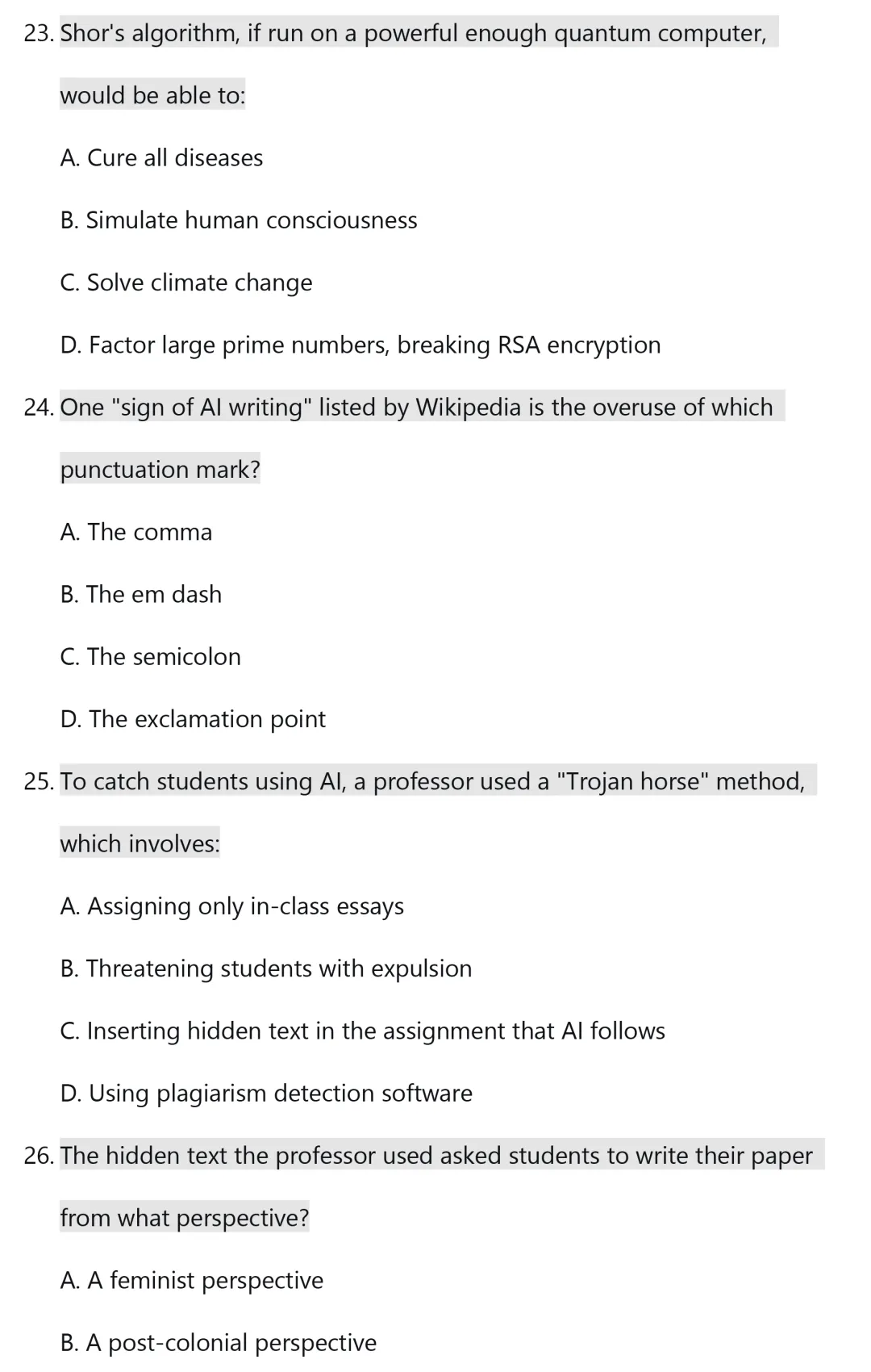 WSC模拟真题题库:通识部分|2026世界学者杯备赛攻略 The World Scholar's Cup 第24张