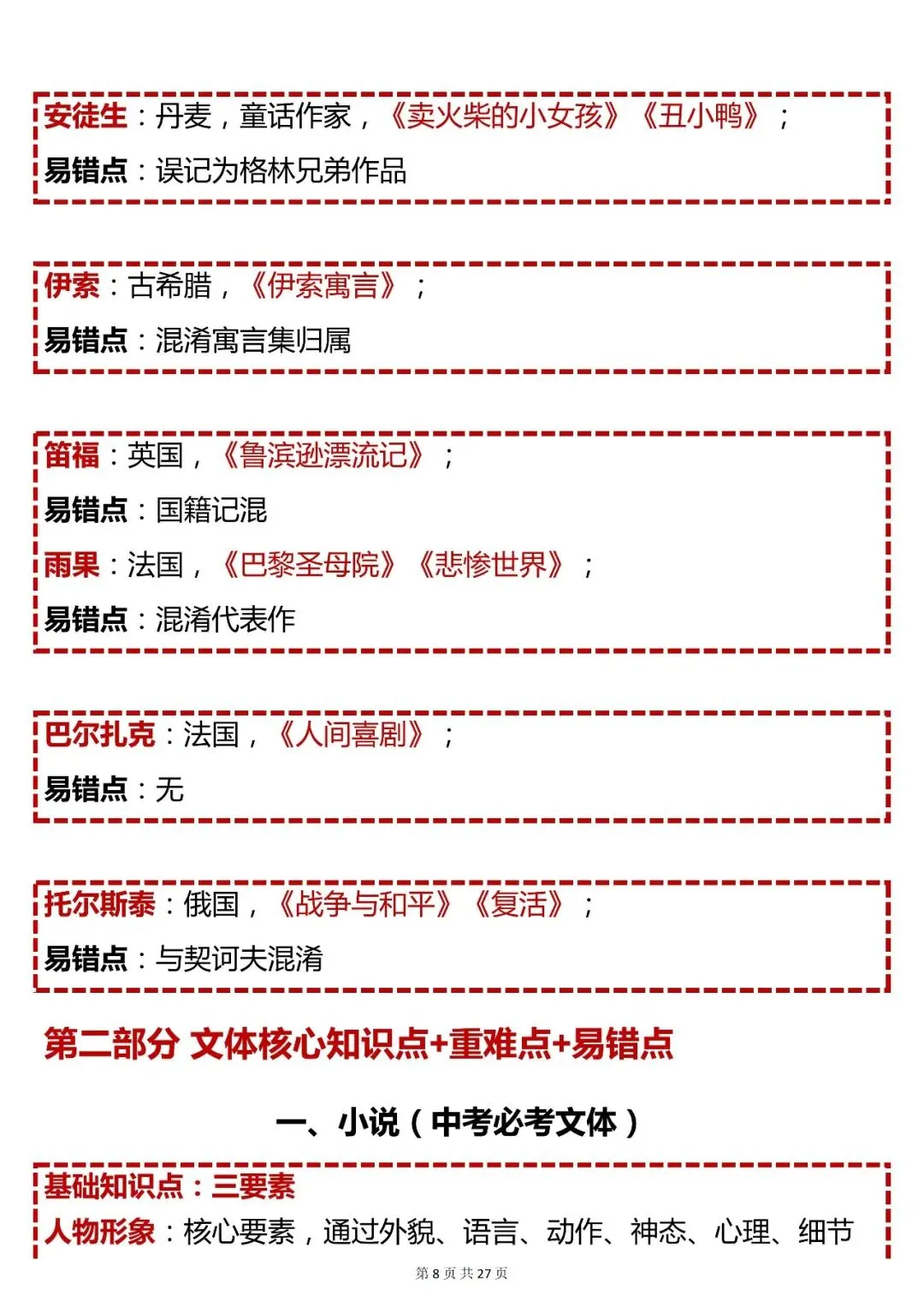 中考语文必背【初中语文文学常识知识点 + 重难点 易错点全集】,快收藏 第8张