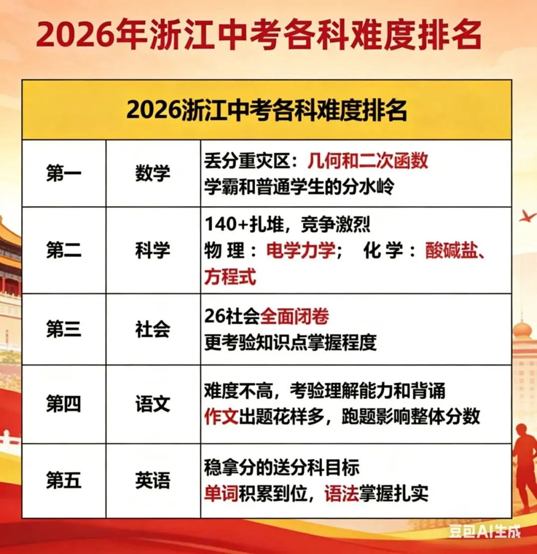 2026浙江中考又有消息啦! 第2张