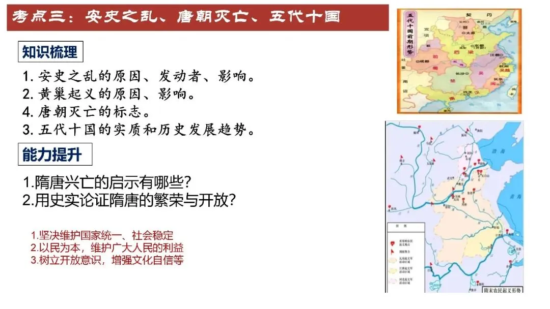 中考历史一轮复习:七年级下册第一单元复习课件(可下载) 第14张