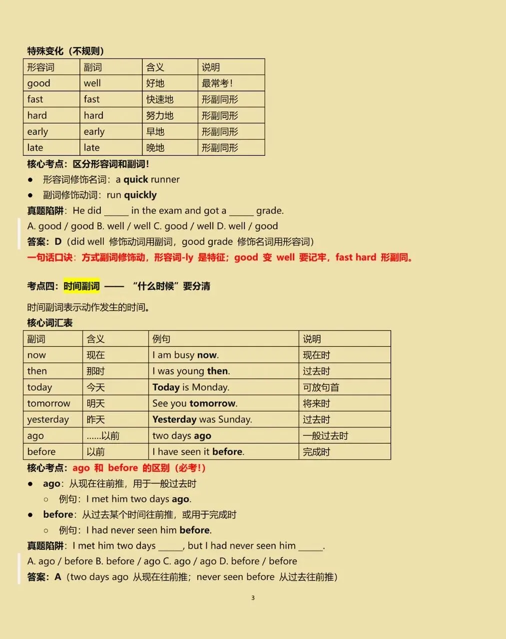 中考副词“隐形得分点”——8类完形填空高频副词汇总 第3张