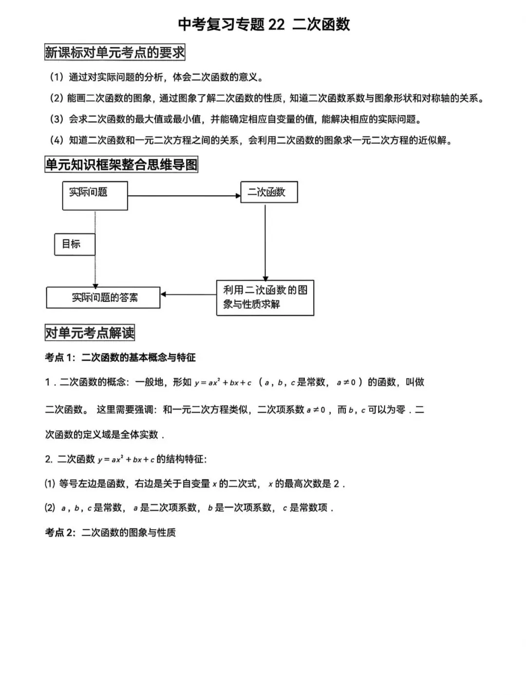 中考复习专题:二次函数 第2张