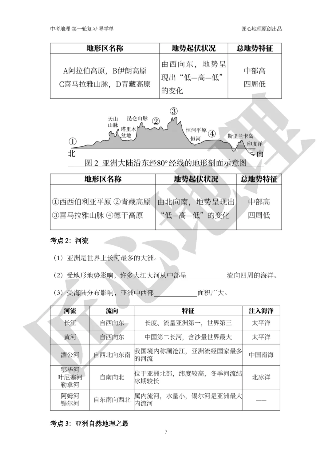新教材 | 中考一轮复习·亚洲的自然环境(课件+导学单+练习题) 第12张