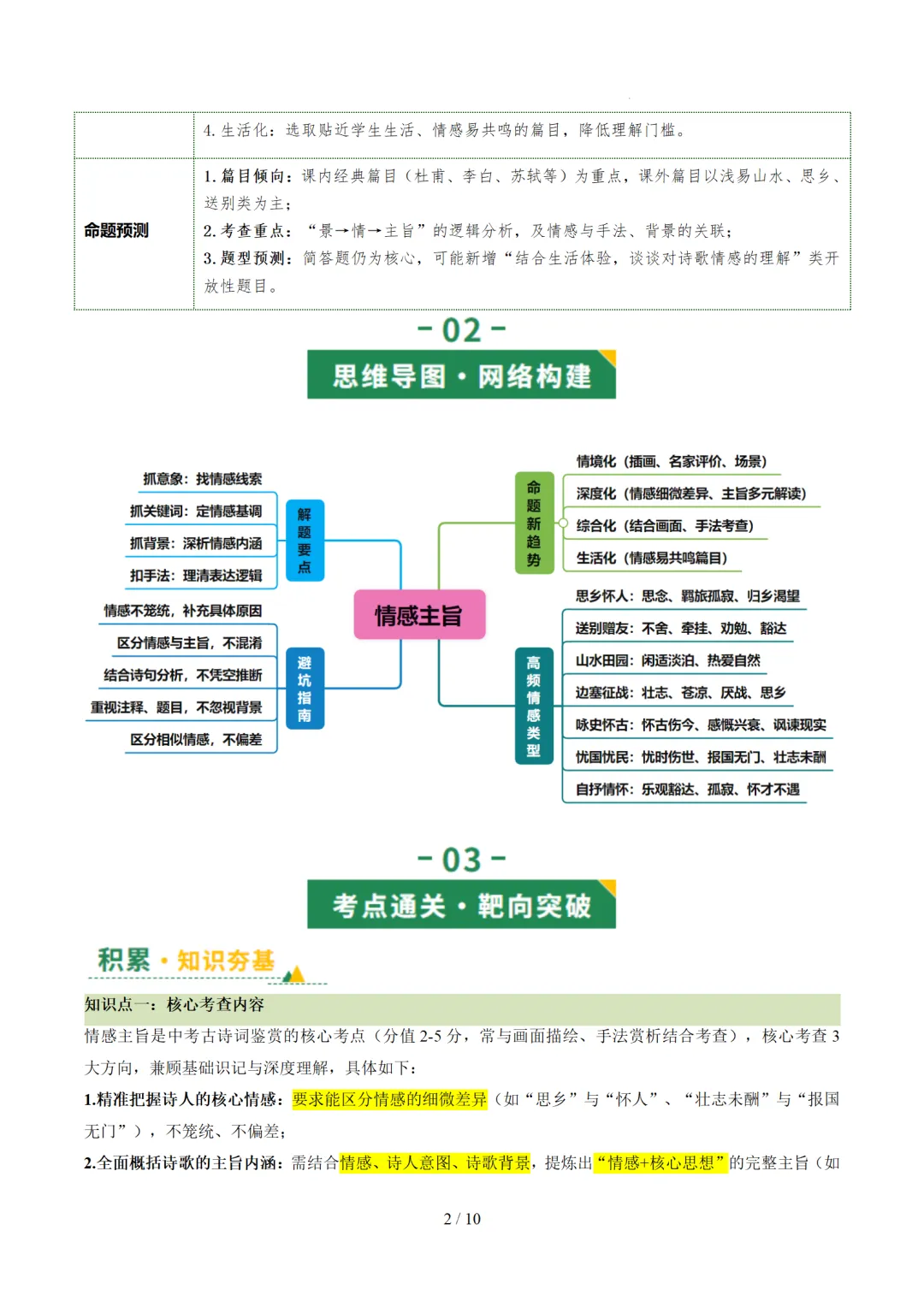 2026年中考复习古诗词阅读第4讲 情感主旨讲练测 第32张