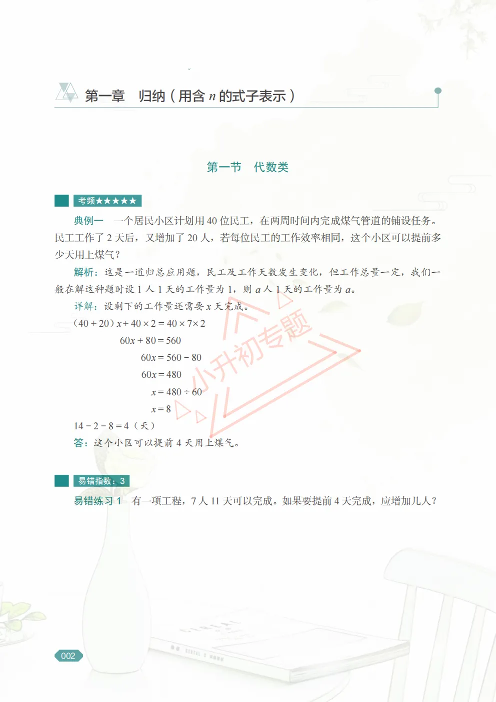 【小升初数学复习】小升初计算真题专题14:解方程或解比例(六)练习52道(简易方程)专项练习(附答案)六年级数学下册小考总复习 第1张