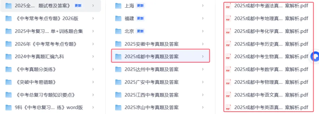 2025成都中考真题|四川成都专用|成都中考真题免费下载 第3张