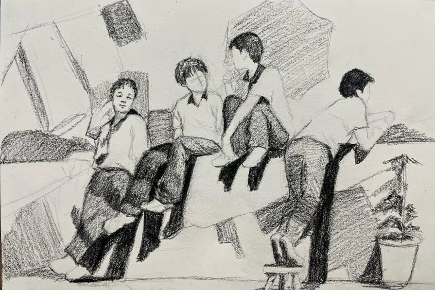 【创作草图带画】上海师范大学26真题《城市晨光》直播步骤示范!内含免费直播预约通道! 第5张