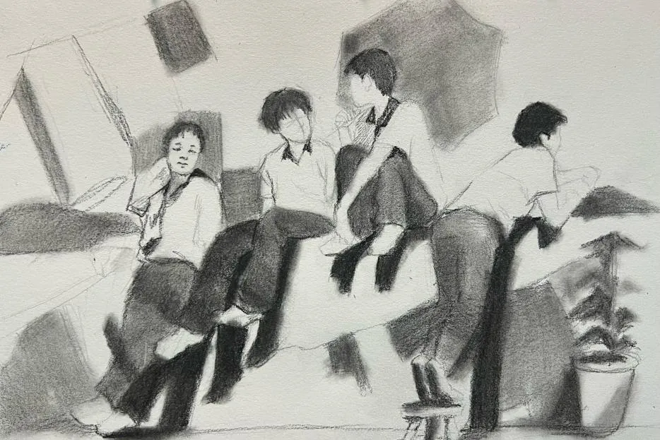 【创作草图带画】上海师范大学26真题《城市晨光》直播步骤示范!内含免费直播预约通道! 第6张