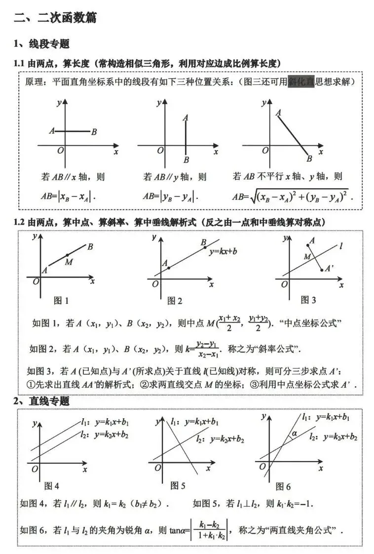 中考复习知识点及常见辅助线+易错点汇总 第7张