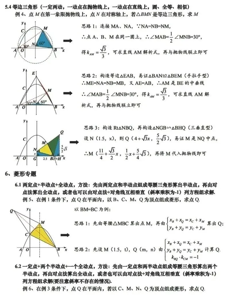 中考复习知识点及常见辅助线+易错点汇总 第10张