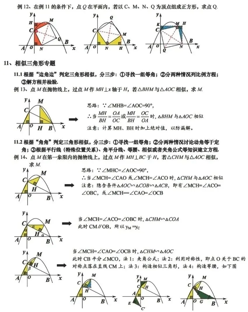 中考复习知识点及常见辅助线+易错点汇总 第13张