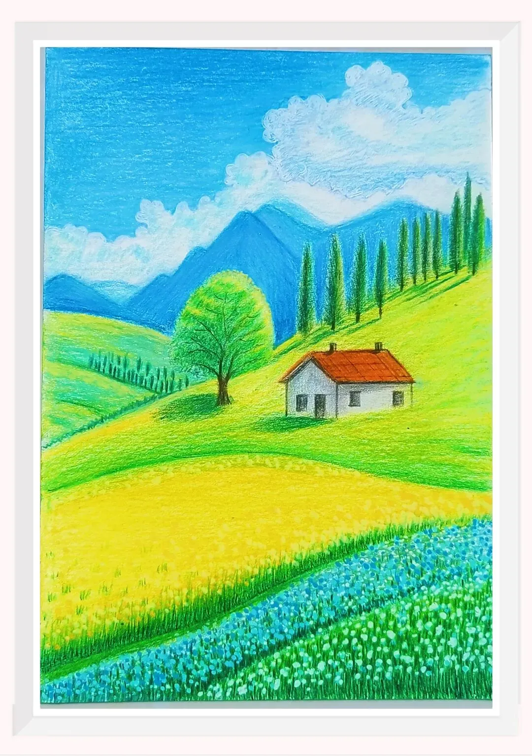 致中考陪读家长;:累了,来我的画里看花、看山、看云…… 第1张