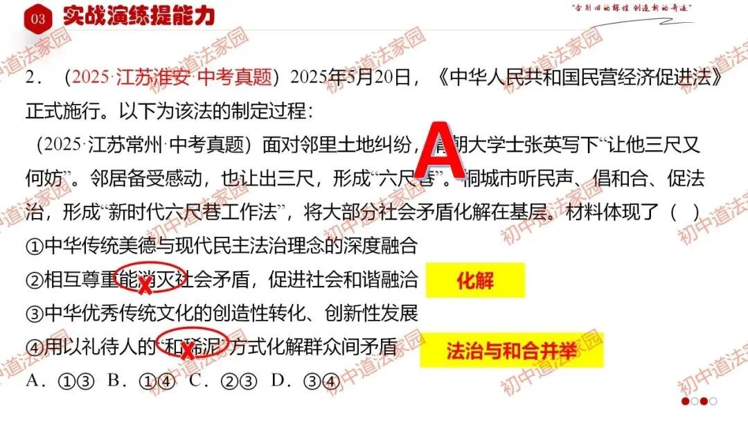 中考政治丨道德与法治一轮复习 专题21 守望精神家园 第33张