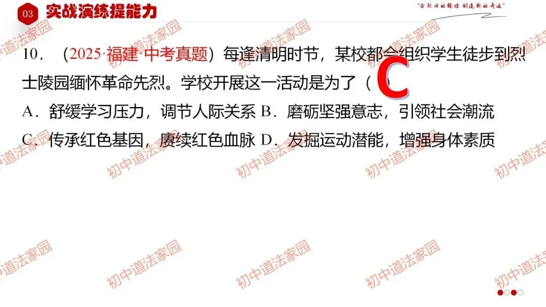 中考政治丨道德与法治一轮复习 专题21 守望精神家园 第41张