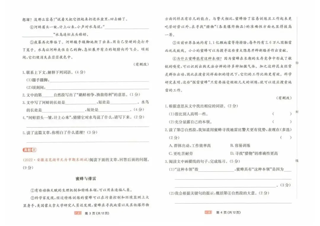 《一本同步阅读真题卷》人教版语文小学1-6年级下册/电子版可下载 第3张