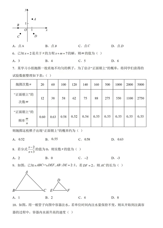 中考真题拆解:25年贵阳中考数学前12题的功能和作用 第3张